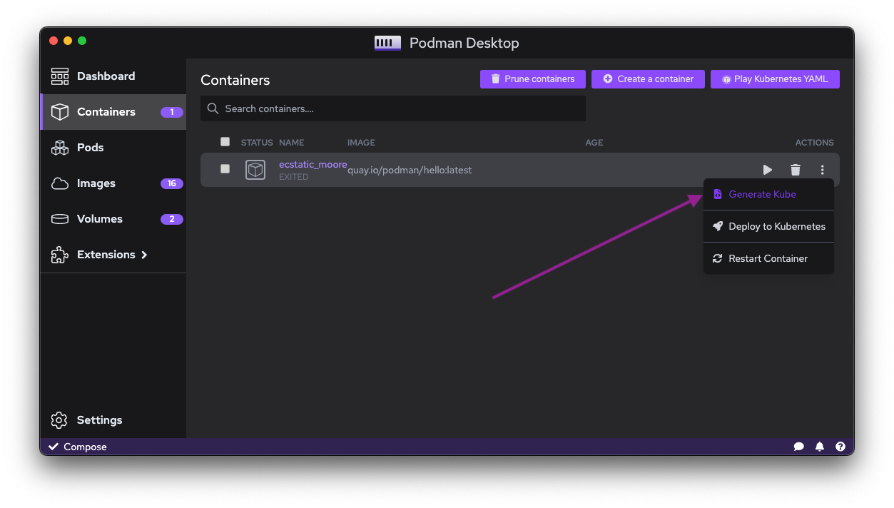 Kubernetes generate