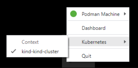 Podman Desktop tray