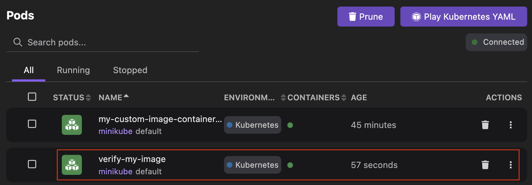 运行一个 Kubernetes YAML