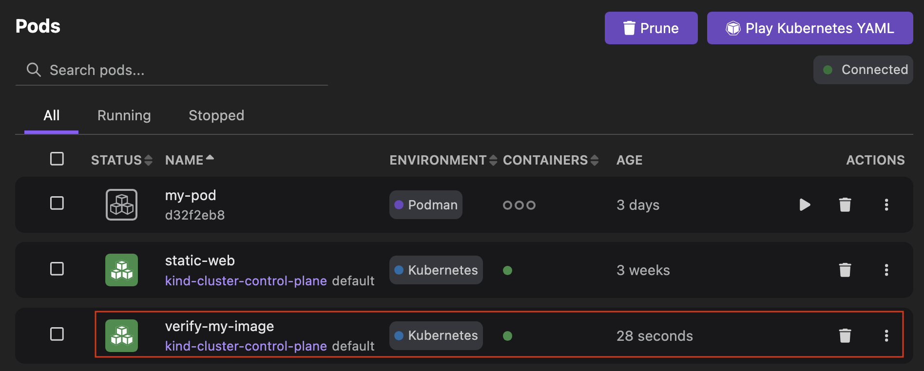 运行一个 Kubernetes YAML